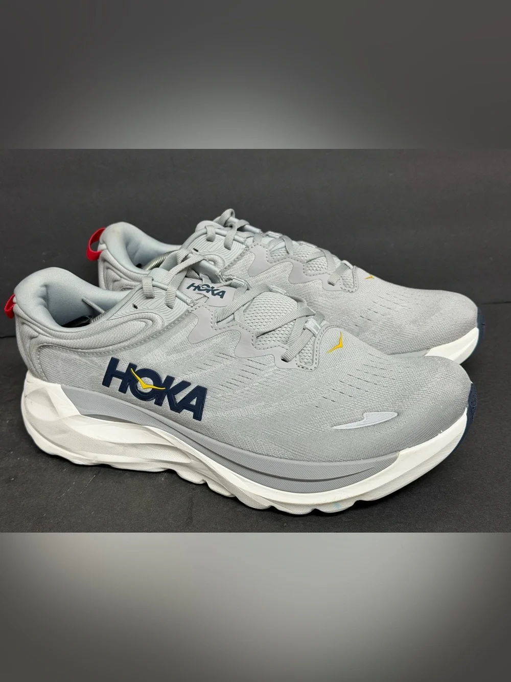 NEW HOKA Gaviota 6 Men's Size 12.5 4E X-WIDE Stellar Grey/Stardust Running Shoes